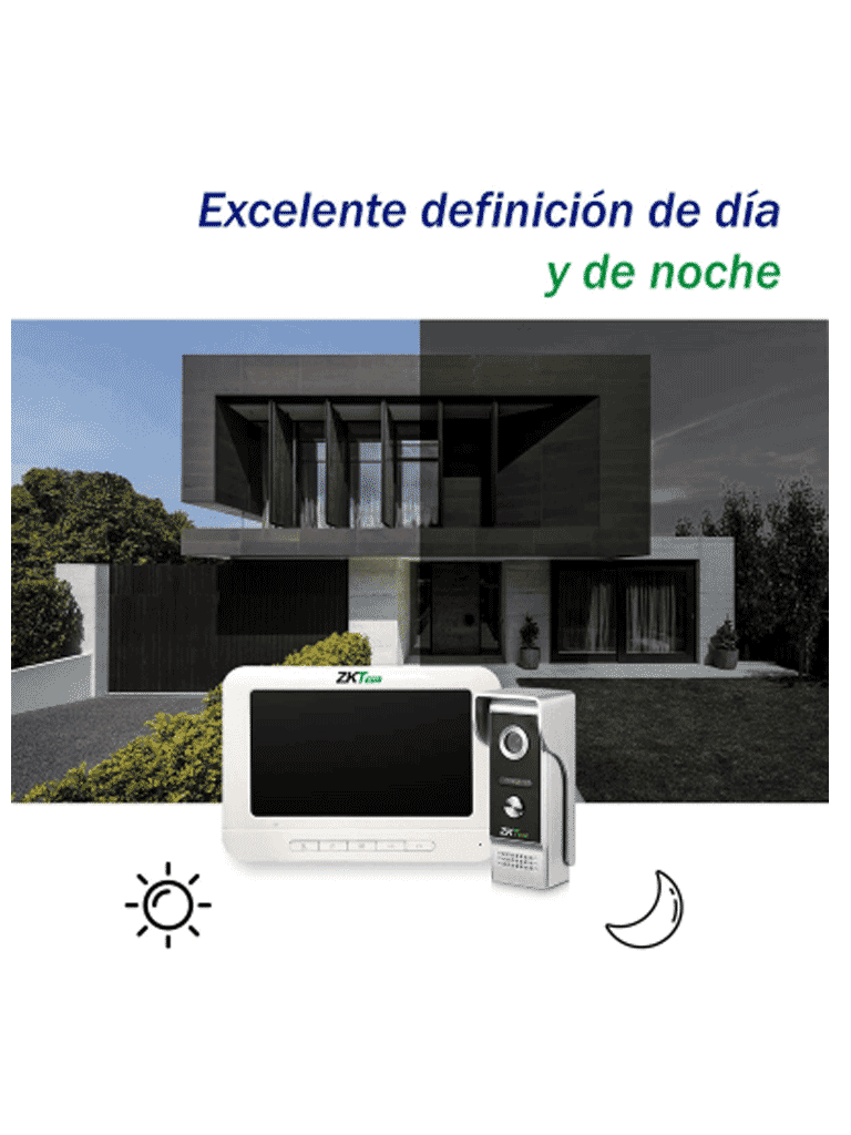 ZKTECO VDP03B3 Kit - Kit de Videoportero Analógico con 1
