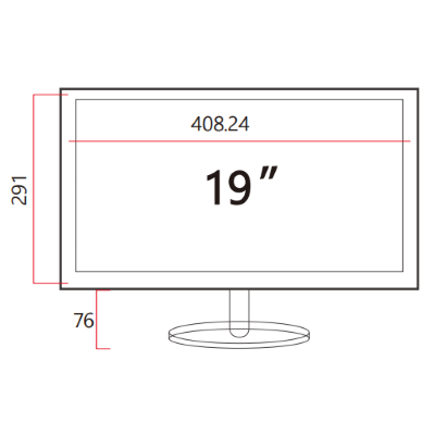 ZKTECO ZD192K - Monitor LED HD de 19 pulgadas /