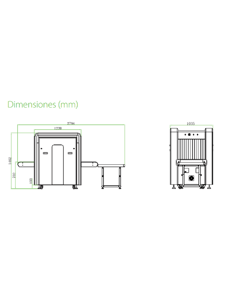 ZKTECO ZKX6550 - Máquina de  Rayos X para equipaje
