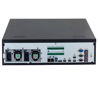 DAHUA DHI-NVR608RH-128-XI NVR WizMind de 128 canales 2MP/ 2U 8HDD/ 1024Mbps/ Clúster N+M/ Raid0/1/5/6/10/ Hot Swap/detección y reconocimiento de rostros /Metadatos/ Protección perimetral / SMD Plus/ Admite IA por Cámara 