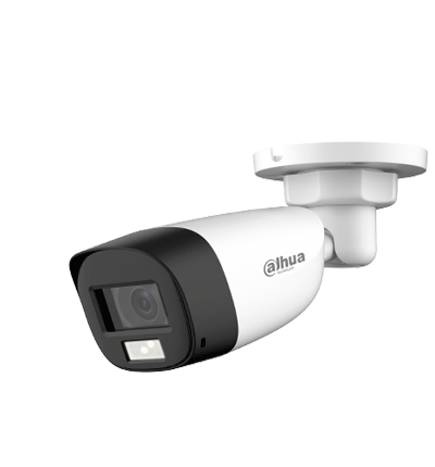 DAHUA HAC-HFW1200CLN-IL-A - Camara Bullet de 2 Megapixeles/ Iluminación Dual Inteligente + FullColor/ Lente de 2.8mm/ 102 Grados de Apertura/ 20 Metros de IR y Luz Visible/ Micrófono Integrado/ IP67/ Soporta:  CVI/CVBS/AHD/TVI/ #LoNuevo