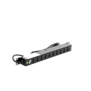 Tomacorriente Horizontal (PDU) de 10 Contactos (NEMA 5-15R) Rack 19" 1UR. Voltaje Entrada/Salida: 120Vca/15A