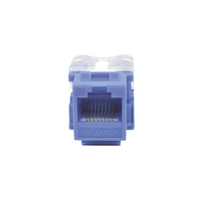 [65967] Módulo Jack 110 Cat6, Keystone para faceplate - Color Azul