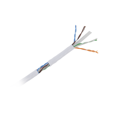 [167499] Bobina de Cable UTP de 305 m (1000 ft) Cat6 aleación de Cobre y Aluminio (CCA), color blanco, Uso exclusivo interior