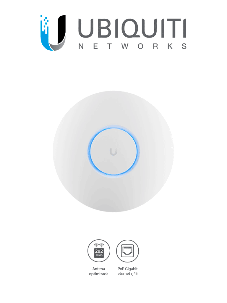 UBIQUITI U6-LITE - Punto de acceso 2x2 Wi-Fi 6 1.5 Gbps con radios de 5 GHz (MU-MIMO y OFDMA) y 2.4 GHz (MIMO)