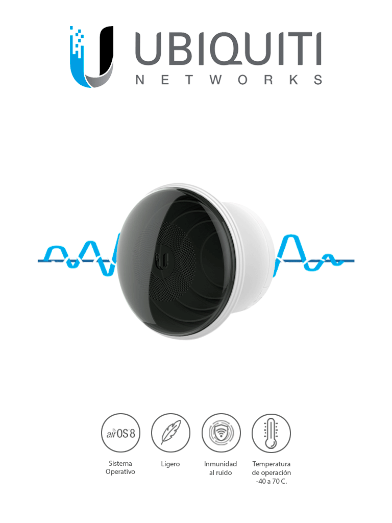 [UBI016046] UBIQUITI ISOSTATION IS-5AC - Radio con antena integrada Airmax AC 5.8GHz / Exterior / Antena Sectorial 14 dBi / 45 Grados apertura / 25 dBm / Rendimiento hasta 450 Mbps