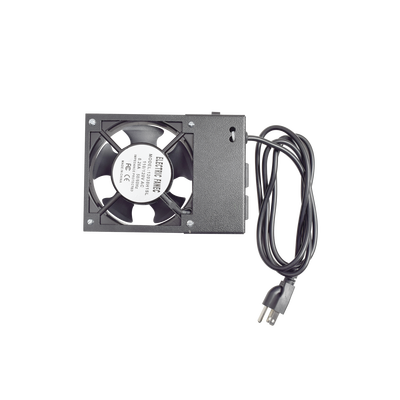 Ventilador 110 Vca con Clavija para Gabinete de Pared con 2 Tomas de Corriente. 