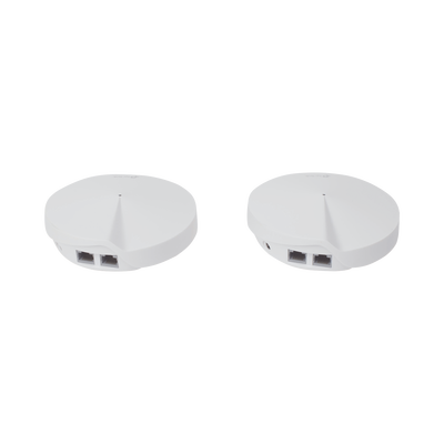 Kit 2 Routers Inalámbricos MESH Interior para Hogar / Doble Banda Wi-Fi 5 AC1300 Mbps / 2 Puerto Gigabit WAN/LAN / 4 Antenas Internas / Administración Mediante la App Deco (iOS, Android) / Protección HomeCare