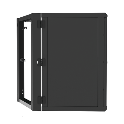 Gabinete Abatible de Pared (Con Marco Trasero) con Rack 19" de 16 Unidades. Ventana de Cristal Templado.