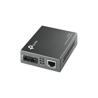 Convertidor Firba Óptica Multimodo /  1 Puerto RJ45 10/100 Mbps / Puerto Fibra Óptica SC 100 Mbps / Hasta 2 Km / Plug and Play