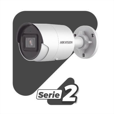 Bala IP 8 Megapixel (4K)/ Lente 2.8 mm / 40 mts IR EXIR /Exterior IP67 / WDR 120 dB / PoE / Micrófono Integrado / ACUSENSE (Evita Falsas Alarmas) / Metal / MicroSD / ONVIF