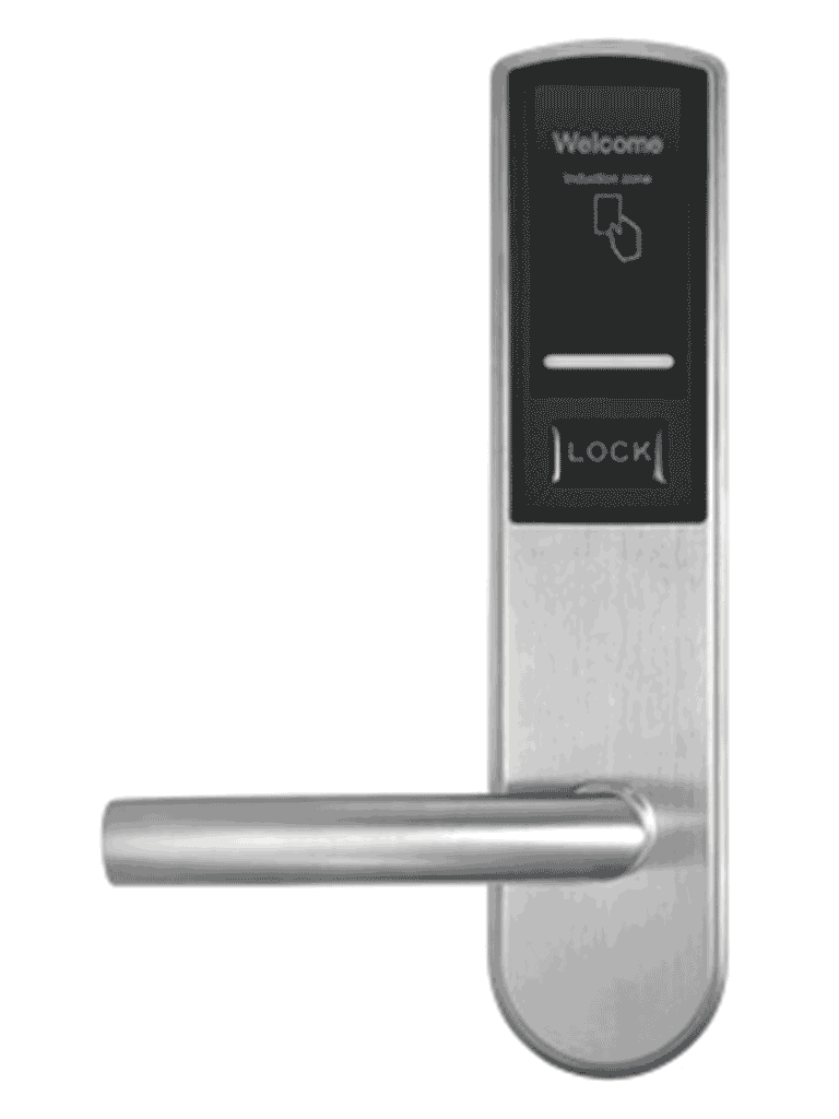 ZKTECO LH3000L - Cerradura Izquierda para Hotel / Mifare 13.56 Mhz / 40 - 55 mm Grosor / 2 Pestillos / Acero Inoxidable / 224 Eventos  