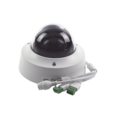 [191221] Domo IP 4 Megapixel / Lente Mot. 2.8 a 12 mm / 40 mts IR EXIR / IP67 / IK10 / WDR 120 dB / PoE / ACUSENSE (Evita Falsas Alarmas) / Entrada y Salida de Audio y Alarma / MicroSD / ONVIF