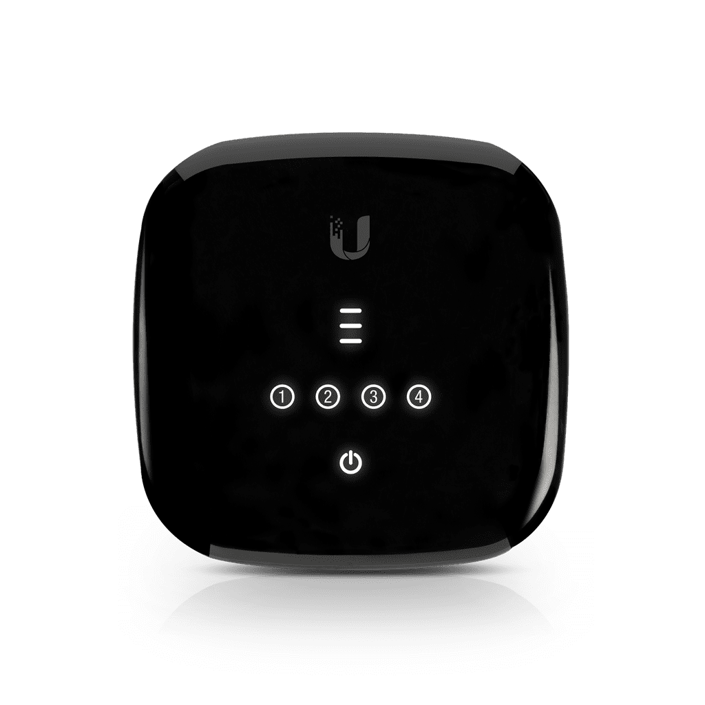 UBIQUITI UF-WIFI UFiber WiFi 802.11n GPON ONU, Unidad de red óptica con 1 puerto WAN GPON (SC/APC) + 4 puertos LAN Gigabit Ethernet 