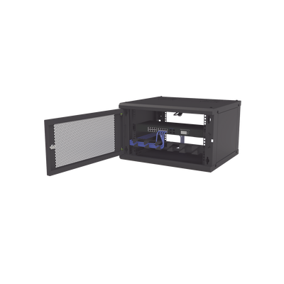 [205356] Gabinete de Pared Fijo, Puerta Perforada, Rack 19" de 6 UR (600 x 355 x 523 mm)(An x Al x Prof.)