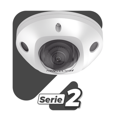 [199744] Mini Domo IP 4 Megapixel / Lente 2.8 mm / Micrófono Integrado / 30 mts IR EXIR / Exterior IP67 / IK8 /  WDR 120 dB / PoE / ACUSENSE (Evita Falsas Alarmas) / Entrada y Salida de Audio y Alarma / MicroSD / ONVIF