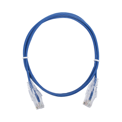 [171096] Cable de Parcheo Slim UTP Cat6 - 1 metro, Azul, Diámetro Reducido (28 AWG)