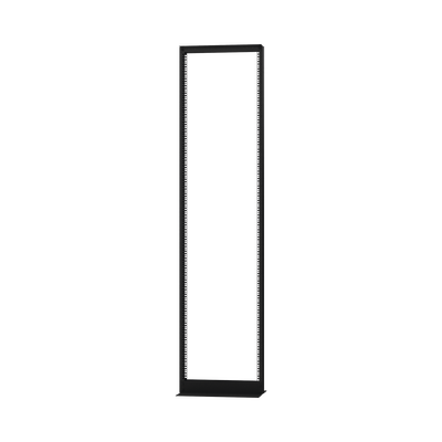 Rack de 2 Postes (Doble Perforación), Estándar 19", 45 Unidades, Fabricado en Acero, Base "L" para Anclar a Piso.