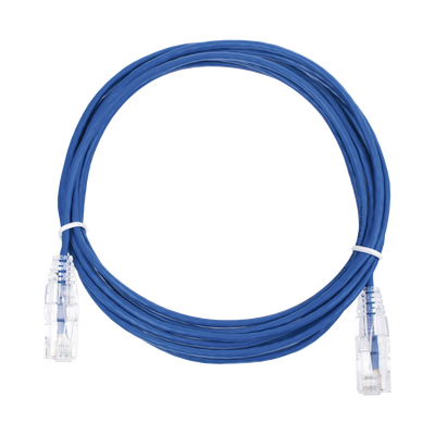 [171099] Cable de Parcheo Slim UTP Cat6 - 3 m Azul Diámetro Reducido (28 AWG)