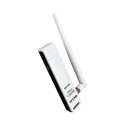 [176002] Adaptador USB inalámbrico de alta ganancia N 150 Mbps 2.4 GHz con 1 antena desmontable de 4dBi