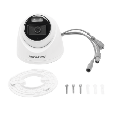 [199821] Turret TURBOHD 3K (5 Megapixel) / Micrófono Integrado / Lente 3.6 mm / Imagen a Color 24/7 (ColorVu) / 40 mts Luz Blanca / Exterior IP67 / dWDR / 4 Tecnologías