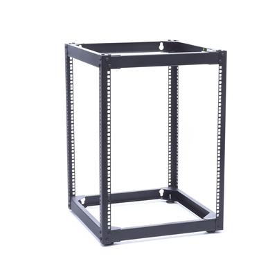 [177655] Rack Abierto de 4 Postes Instalación Pared o Piso de 14 Unidades, ¡Ideal para Equipo de Audio!