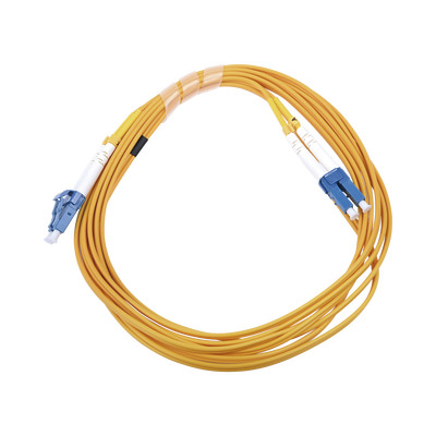 [188365] Jumper de Fibra Óptica Monomodo 9/125 LC/UPC-LC/UPC, PVC, 2.0 mm, Dúplex, amarillo, 3 metros