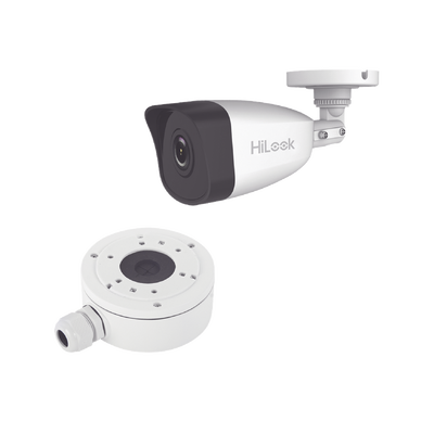 [204301] HiLook Series / Bala IP 4 Megapixel / 30 mts IR / Exterior IP67 / PoE / dWDR / Lente 2.8 mm + Caja de conexión DS-1280ZJ-XS
