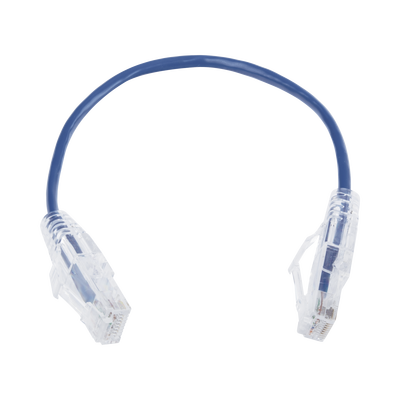 [177490] Cable de Parcheo Slim UTP Cat6 - 20 cm Azul Diámetro Reducido (28 AWG)
