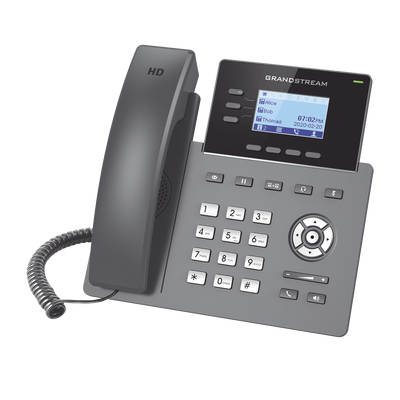 Teléfono IP Grado Operador, 3 líneas SIP con 6 cuentas, puertos Gigabit, codec Opus, IPV4/IPV6 con gestión en la nube GDMS