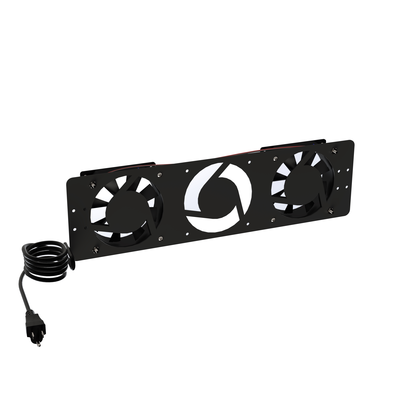 [205359] Kit de 2 Ventiladores 110 Vca (12 x 12 cm) con Clavija para Gabinete de Piso.