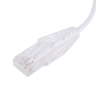 [192748] Cable de Parcheo Slim UTP Cat6 - 20 cm Blanco Diámetro Reducido (28 AWG)