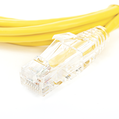[189699] Cable de Parcheo Slim UTP Cat6 - 1 metro, Amarillo, Diámetro Reducido (28 AWG)