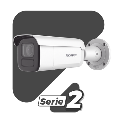 Bala IP 4 Megapixel / Lente Mot. 2.8 a 12 mm / 60 mts IR EXIR / Anticorroción / IP67 / IK10 / DARKFIGHTER / WDR 120 dB / PoE / ACUSENSE (Filtro de Falsas Alarmas) / Entrada y Salida de Audio y Alarmas / Micro SD