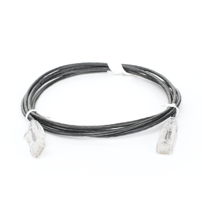 [189689] Cable de Parcheo Slim UTP Cat6 - 1.5 m Negro Diámetro Reducido (28 AWG)