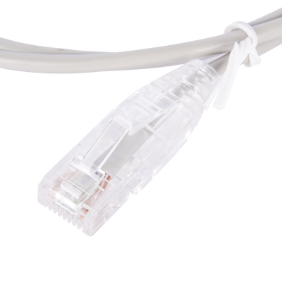 Cable de Parcheo Slim UTP Cat6 - 1 metro, Gris, Diámetro Reducido (28 AWG)