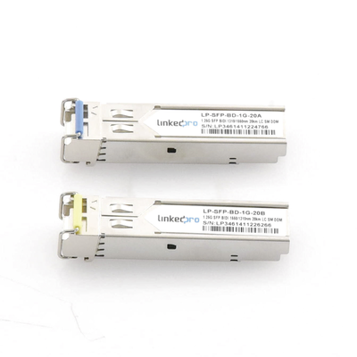 Transceptores Bidireccionales SFP (Mini-Gbic) / Monomodo / 1.25 Gbps de velocidad / Conector LC / Hasta 20 km de Distancia / 2 Piezas