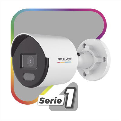 Bala IP 4 Megapixel / ACUSENSE Lite (Detección de Movimiento en Humanos y Vehículos)  / Lente 2.8 mm / Luz Blanca 30 mts / Imagen a Color 24/7 / Exterior IP67 /  WDR 120 dB / PoE / ONVIF 