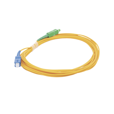 Jumper de Fibra Óptica Monomodo SC/UPC - SC/APC Simplex, color amarillo 5 metros