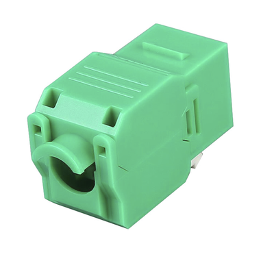 Módulo Jack Keystone Cat5e (toolless), con terminación en ángulo 180 º Color Verde, Compatible con Faceplate y Patchpanel Linkedpro