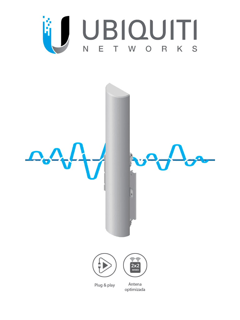 [10412] UBIQUITI AM-5G17-90 - Antena sectorial Airmax 5GHz / Exterior / 17 dBi / 90 Grados apertura /Compatible con ROCKET R5AC LITE, ROCKET LTU, ROCKET RP-5AC-GEN2, ROCKET M5 