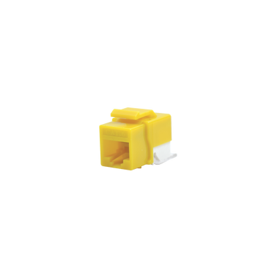 [65974] Módulo Jack Cat6 sin Herramienta (toolless) keystone - Color Amarillo