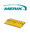 MERIK 12300PY - Cobra sección de picos poncha llantas de montaje en superficie / Tramo de 91cm / Color amarillo / No incluye biseles laterales 
