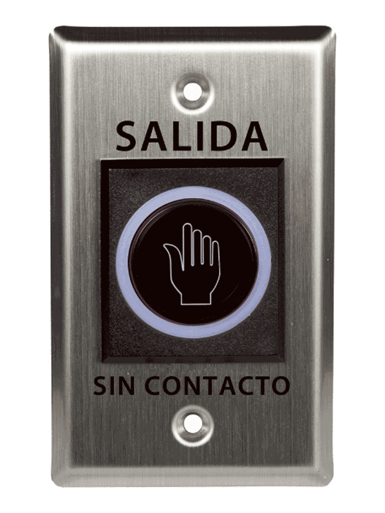 ZKTECO TLEB102 - Botón de Salida sin Contacto, Serie K11, Indicador LED, Acero Inoxidable, 12 VCC, Función NC/NO, Distancia de Detección hasta 10 cm