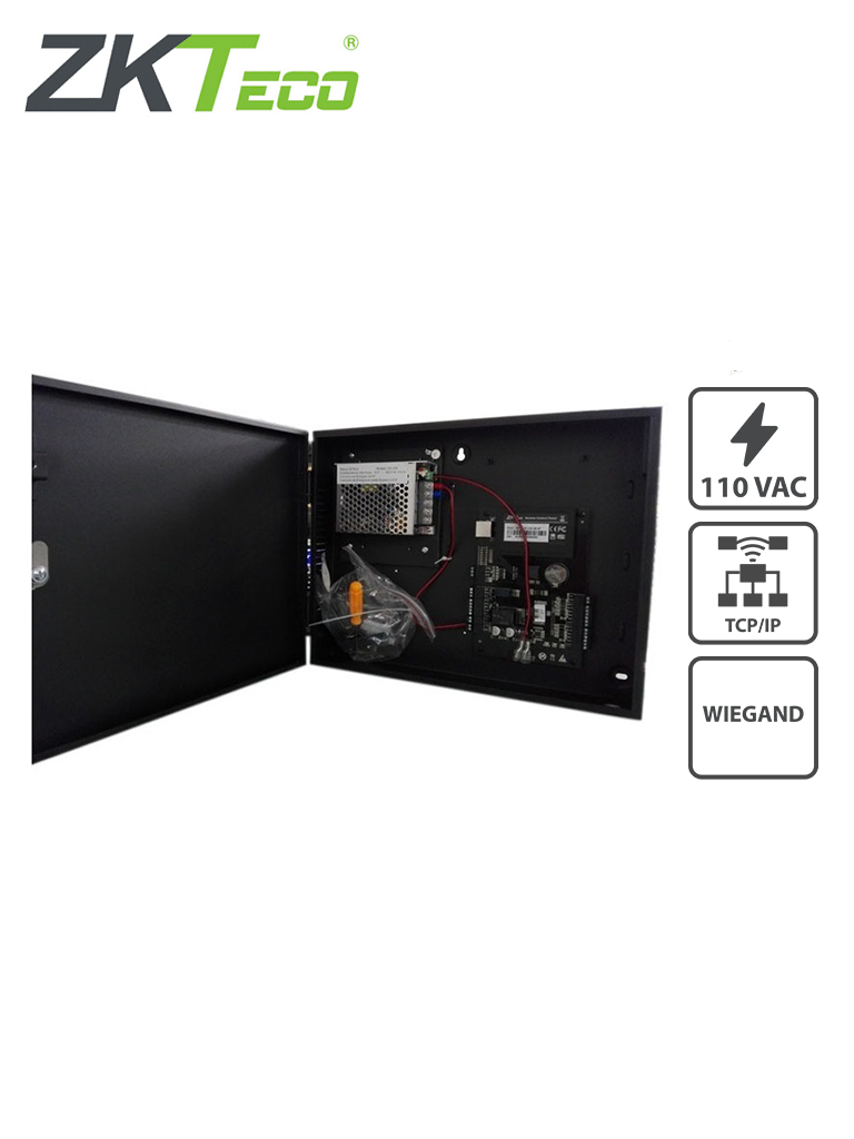 [74081] ZKTECO C3200B - Control de Acceso Profesional / 2 Puertas / 4 Lectoras / PULL / Gabinete y Fuente / Sin Biometria