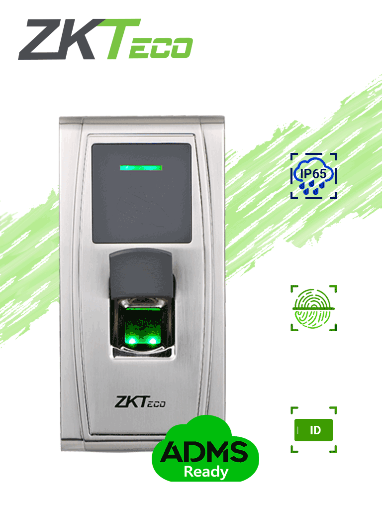 ZKTECO MA300 - Control de Acceso y Asistencia / 1,500 Huellas / 10,000 Tarjetas  ID / 100,000 Registros / TCPIP /  IP65 