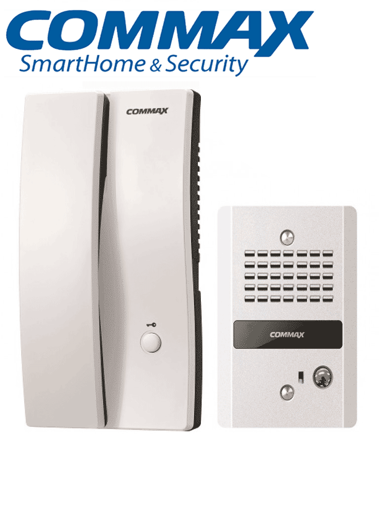 [29043] COMMAX DP2SDR2GN - Kit de interfon con frente de calle y auricular conexión a 2 hilos, conecta equipo extra con clave 29042 cuenta con función para apertura de puerta