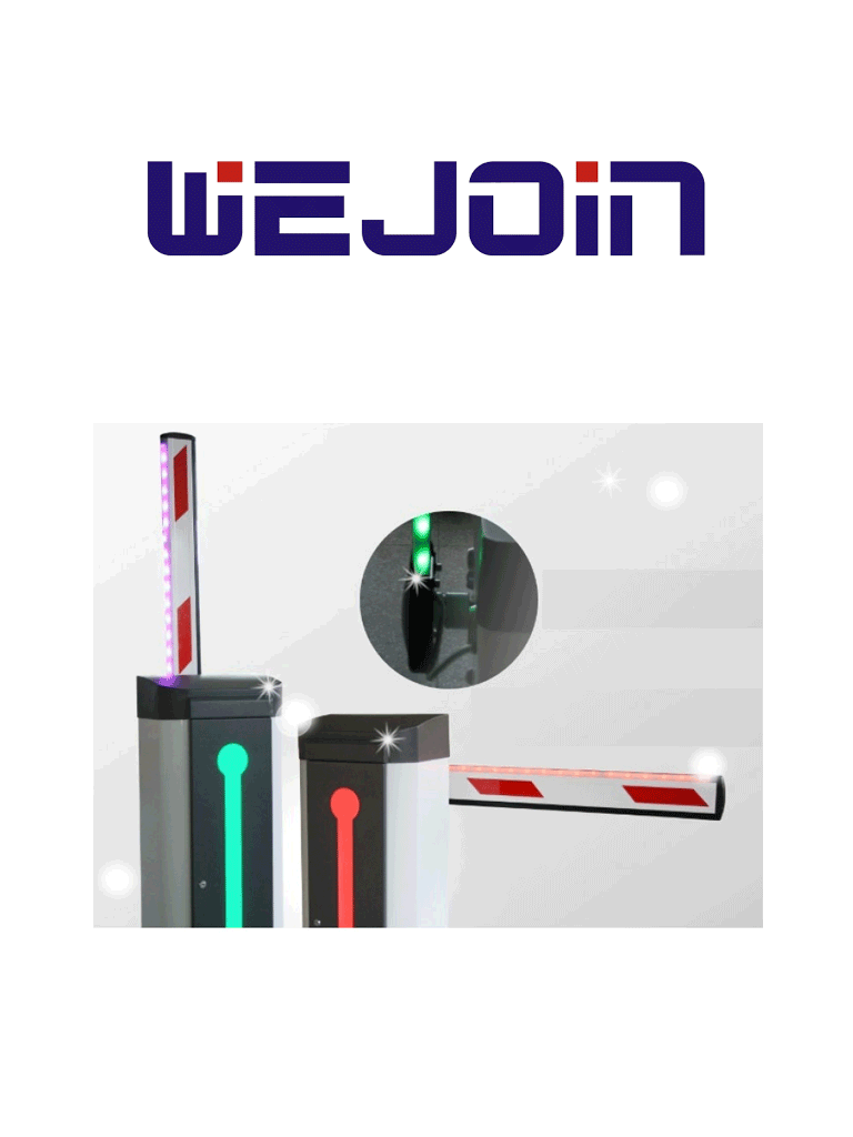 WEJOIN WJLBM4L - Brazo recto  LED de 4 metros / Compatible con barrera  LED izquierda TVB348020