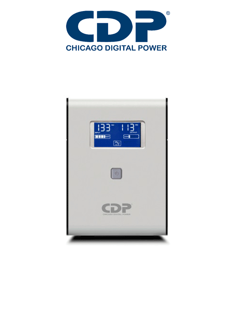 CDP R-Smart2010 - UPS de 2000VA / 1200W con pantalla LCD, 10 terminales de salida: 5 con respaldo y AVR, y 5 con supresión de picos.