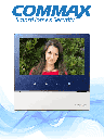 COMMAX CDV70H2 - Monitor azul y blanco manos libres de 7 pulgadas para videoportero, soporta hasta 2 frentes de calle, función de apertura de puerta